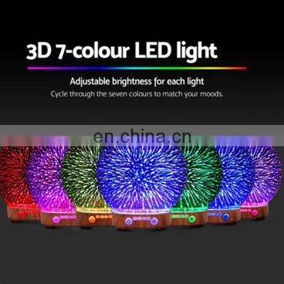 2021 140ml 3d Essential Oil Humidifier Electric Ultrasonic Aroma Glass Diffuser photo-2