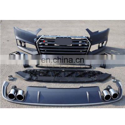 For AUDI A4B9 S4 front bumper assy for tuning parts PP Material 2016-2017