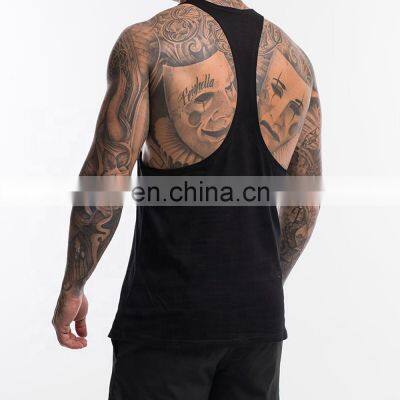 Bodybuilding Cotton Vest Fabric Men OEM Custom Gym Sports Tank Top Custom photo-3