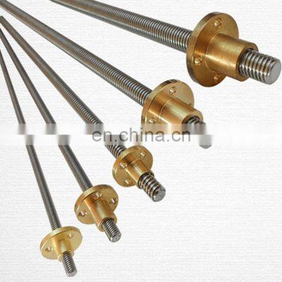 3D Printer T12 2/4/8/10/12mm 300mm Lead Screw 8mm Thread With Copper Nut For Stepper Motor