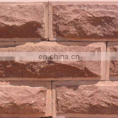 Direct Sale Building Natural Stone Wall Cladding Tiles Outdoor Red Sandstone photo-5