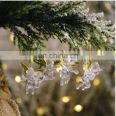 4pcs Angel Pendant 2021 Christmas Party Decoration Christmas Tree Decor Hanging Ornaments New Year Gifts For Kids