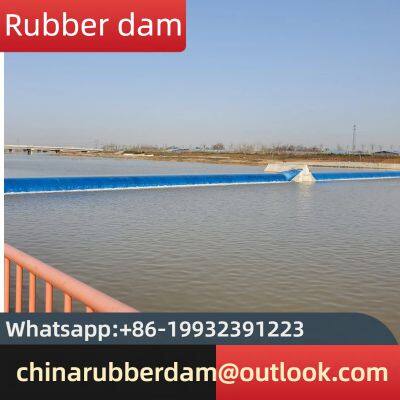 Large supply of inflatable rubber dams for river and water interception without overlapping joints