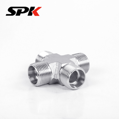 Yonghua Eaton Standard Metric Type H XC Ferrule Four-Way Pipe Fitting, Hydraulic Oil Pipe Transition, High-Pressure Transition