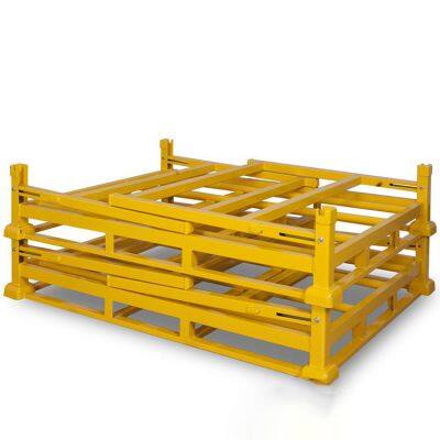 Space-Saving Folding Storage Rack for Supermarket and Warehouse Use