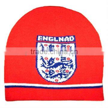 High quality knitting England fan beanie