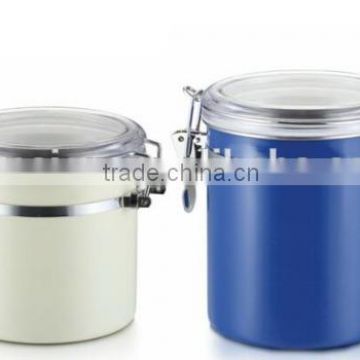 Stainless steel colorful kitchen canister set