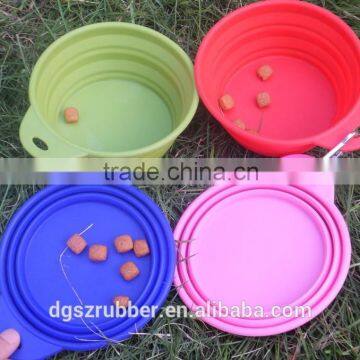 Protable Durable Food Grade Folding Silicone Pet Dog Bowl photo-5
