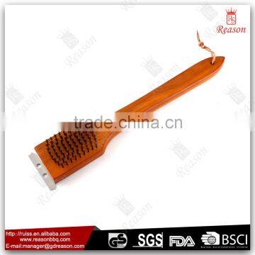 Wooden handle barbecue grill brush for outdoor                        
                                                                                Supplier's Choice