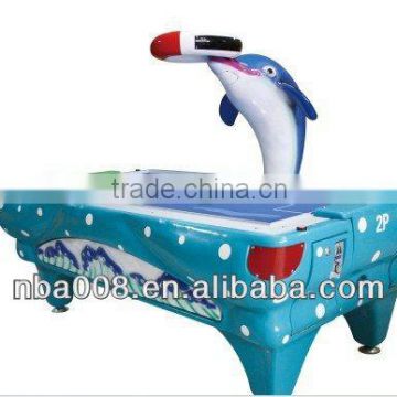 Fashion coin operated bus air hockey game machine