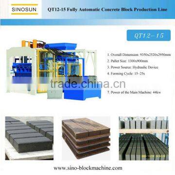 concrete bricks machine equipment QT12-15