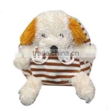 plush school bags/plush bag/kids plush bags/plush stuffed toy dog bag