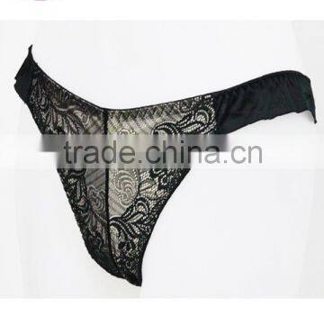 High Quality Embroid Sexy Black Women G-string Underwear photo-3