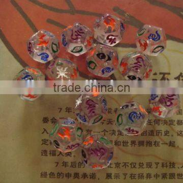 Polyhedron D12 Game Dice/Stunning Patterns With Special Characters/can Custom Specifications, Color, Material, Pattern, Shape photo-3