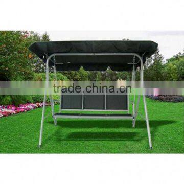 Patio Outdoor Bedroom Adult Swing Chair 3-Seat Metal Garden Hanging Swing Chair photo-3