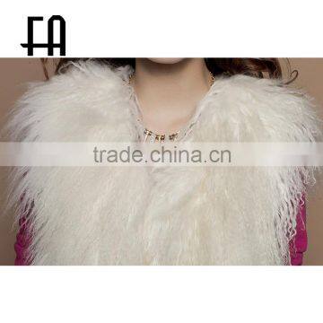 Factory Wholesale Real Mogolian Lamb Fur Waistcoat