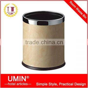 Faux Leather Indoor Double Trash Bin