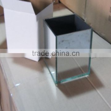 wholesale clear mirrored cube vase