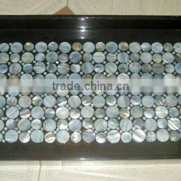 Lacquered tray with MOP inlay