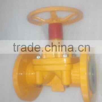 PFA Lined Diaphragm Valve Weir type