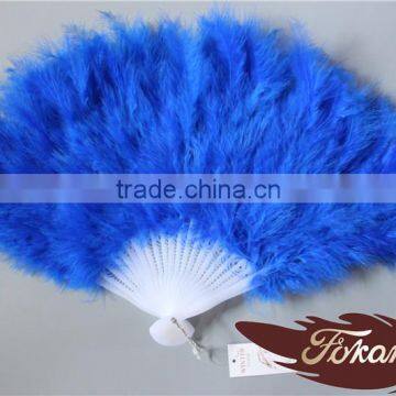 Europe Regional Feather And Promotion Advertising Theme Hand Party Feather Fan