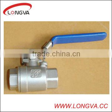 stainless steel 2pcs female threaded ball valves