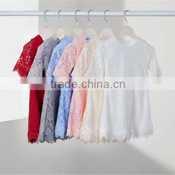 O-collar lace children girl dress middle princess baby girl dress OEM service
