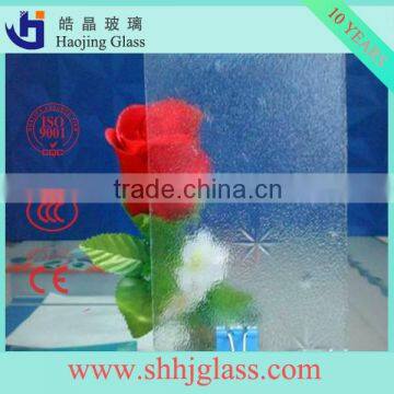 Shahe Haojing Clear Printing Diamond Amber Beehive Patterned Glass Figured Glass Rolled Glass photo-5