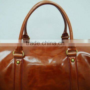 Best Sell in Dongguan Trolly Bag Handmade Travel Luggage Brown Goat Leather Overnight Trolley School Bags Supplier's Choice photo-4