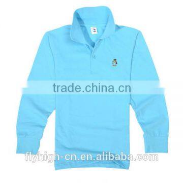 100% Cotton Material Long Sleeve Custom Polo T Shirt for Kids photo-4