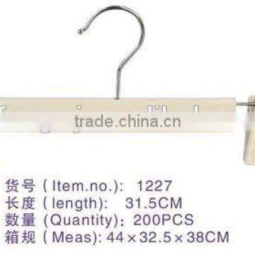 1227 xufeng hanger OEM&ODM service plastic bar wire hook fashional plastic pants hanges