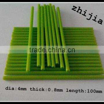 4X100MM Food Grade lollipop sticks colored green for candy