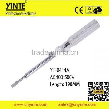 CE approved AC100-500V electrical test pen screwdriver