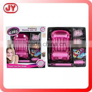 Funny kids diy bracelet plastic mini weaving machine toy