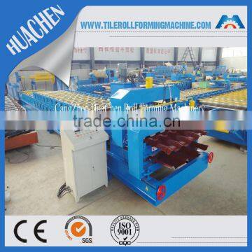 CNC Double Metal Steel Glazed Tile Sheet Roll Forming Machines For Roof