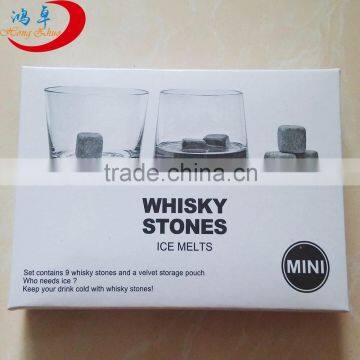 Soapstone Whiskey Stones chilled drinking ice stones