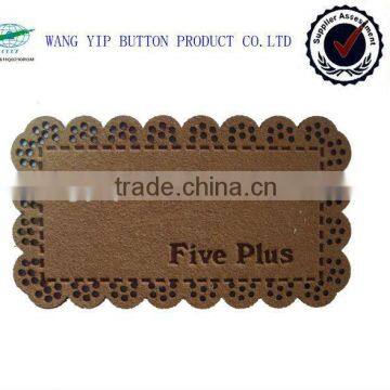 classical elegant leather label patch