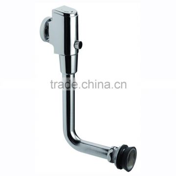 High Quality Brass Self-Closing Toilet Flusher, Self Closing Valve, Chrome Finish and Wall Mounted