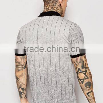 60% Cotton 40% Polyester Polo Shirts In China ,New Design Polo T Shirt Slim Fit Vertical Striped Men'S Polo Shirt photo-2