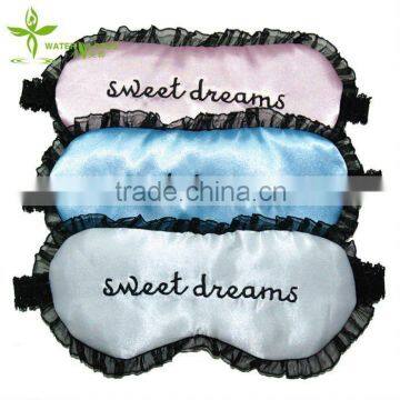 sweet dreams embraidery sation sleeping eye mask, eye patch                        
                                                Quality Choice