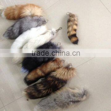 Chinese Raw Fox Tail Pendant/Keychain for Decoration