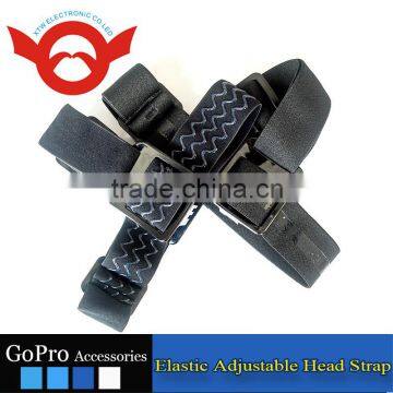 Elastic Adjustable Head Strap For GoPro Hero 3+/3/2/1, with anti-slide glue like original one, with storage bag GP23