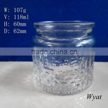 wholesale round glass candle holders 120ml 4oz for decoration SLJd146