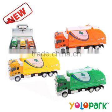 Alloy 1:42 scale model garbage truck toy for boys