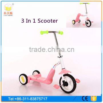 3 IN 1 New model toys frog kick scooter for kids/ Children three wheels cheap scooter/Outdoor toys for kids kick pedal scooter