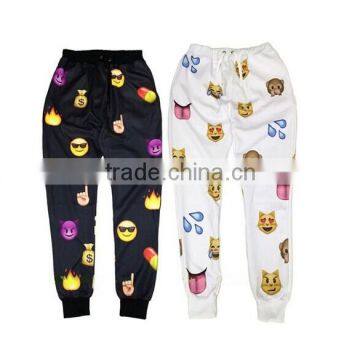 hip hop pants,sublimation emoji sweatpants,emoji joggers pants,mens joggers,2 colors ,4 size