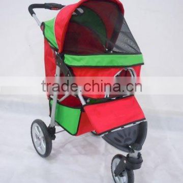 Durable fashion 3 wheels pet stroller