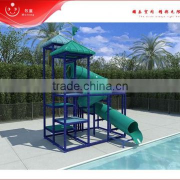 hot sell indoor Fiberglass Water Slides for summer kids play