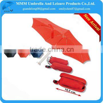 2014 New arrival red mini 5 folding bag umbrella