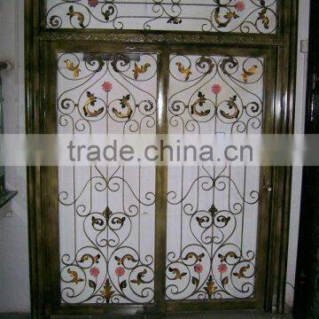 2015 Top-selling artisitic forged iron entry door designs